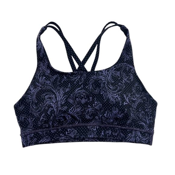 Lululemon Athletica Energy Bra In Nouveau Mach Blue Black Size 6 - Picture 3 of 3